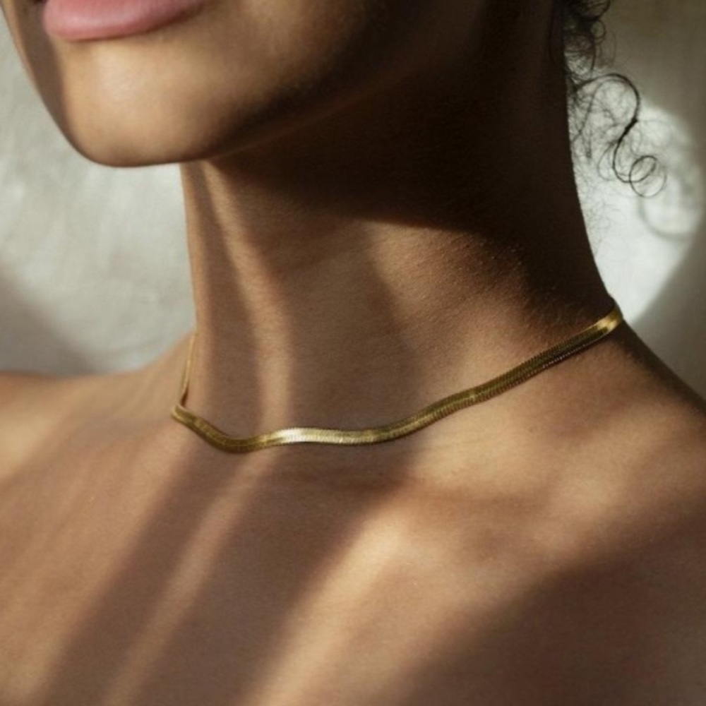 18K gold shake chain necklace - Picture 2 of 3